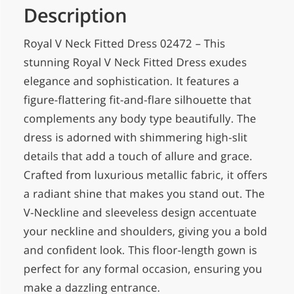Jovani Royal V Neck Fitted Gown Dresss Hot Pink Metallic Shimmer Prom Wedding - Picture 11 of 16